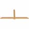 Ekena Millwork Eugene Smooth Timber Gable Bracket, Western Red Cedar, 60"W x 27"H x 1 1/2"D x 3 1/2"F, 11/12 Pitch GBW060X27X0204EUG00SWR - alternate 3
